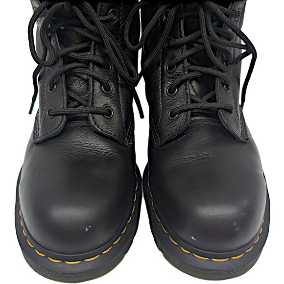 Dr. Martens Maple Zip Boots Black Steel Toe Work Leather Industrial Womens 10 - Picture 8 of 11